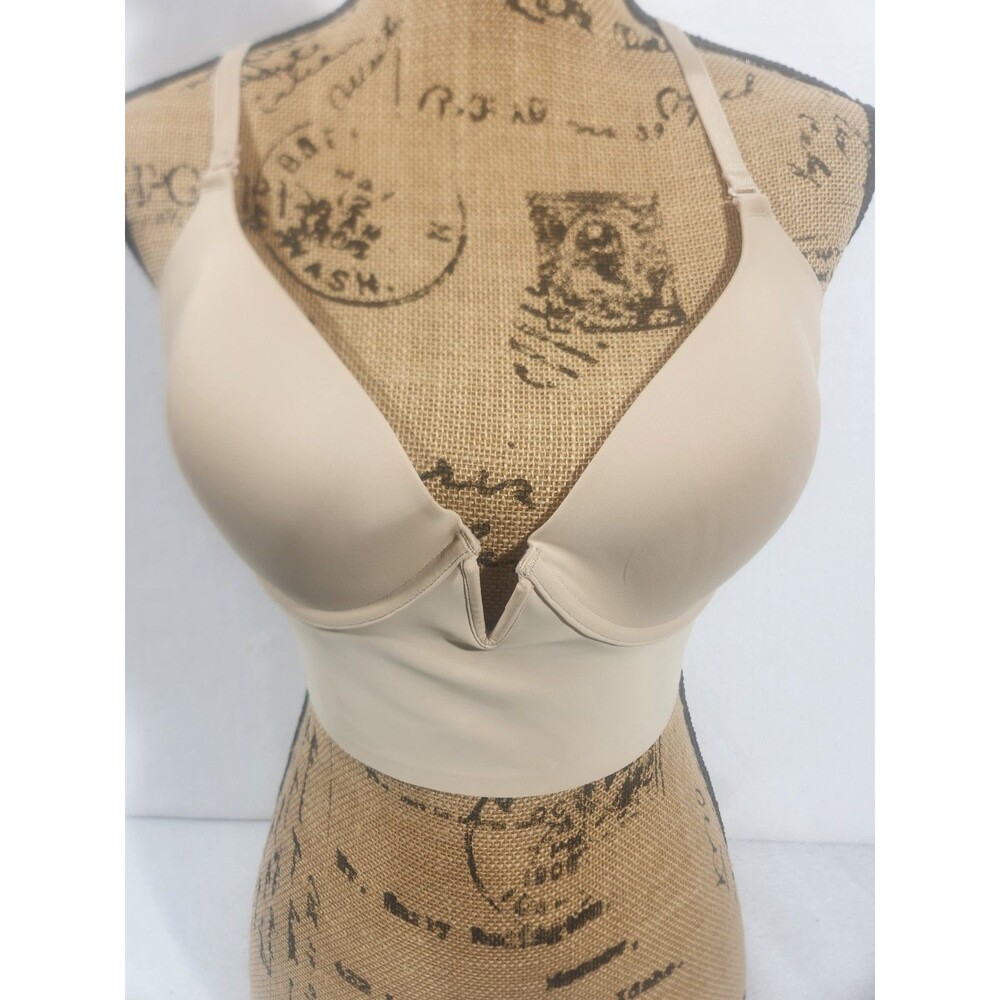 Fashion Forms RN 100933 Beige Deep Scoop Front Wire Free Bra Size XXL  (1